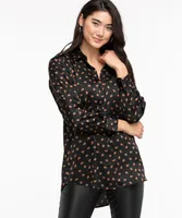 Button Front Collared Tunic Shirt