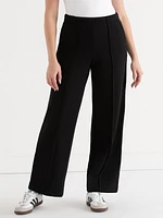 Double Knit Wide-Leg Pant