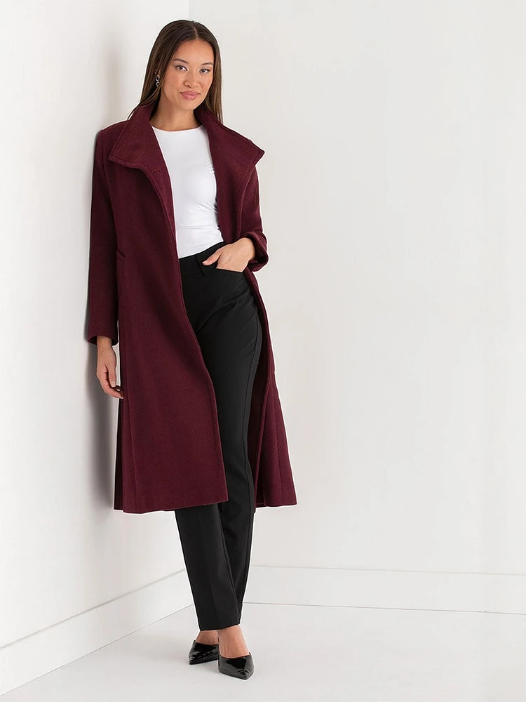 Long Wool Wrap Coat