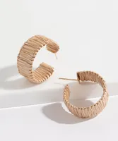 Mini Straw Hoop Earring