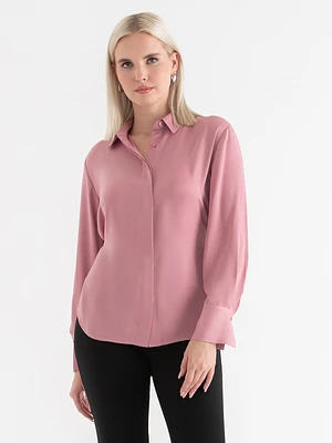 Satin Tie-Back Blouse