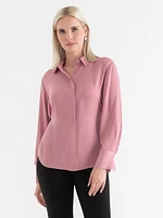 Satin Tie-Back Blouse