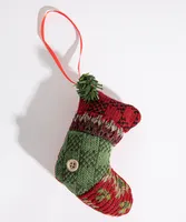 Plush Fair Isle Stocking Ornament