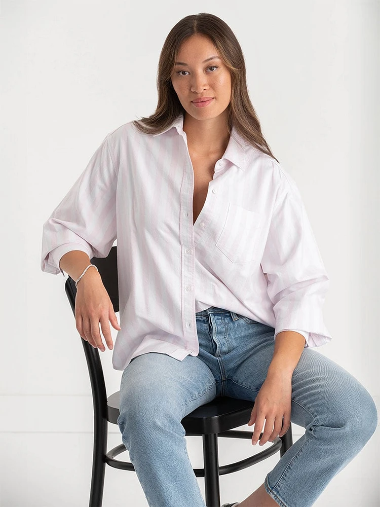 Long Sleeve Relaxed Fit Oxford Shirt