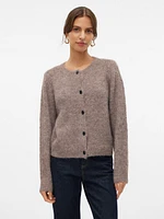 Long Sleeve O-Neck Button Cardigan