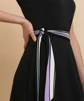 Sleeveless SharkBite Dress with Belt