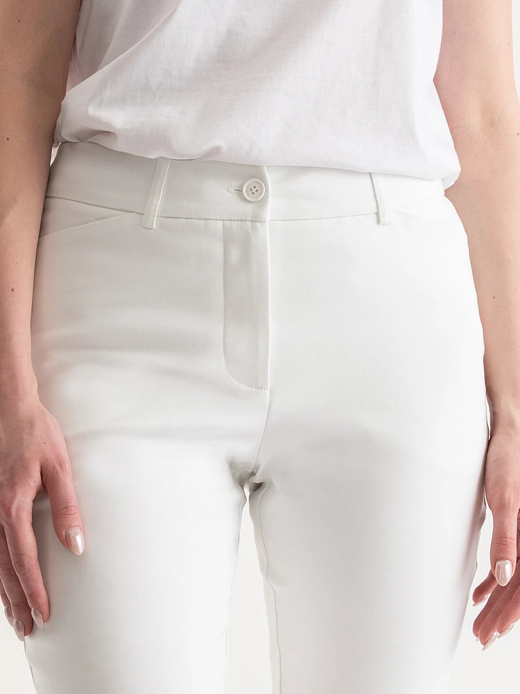 Slim Bermuda Shorts Cotton Sateen