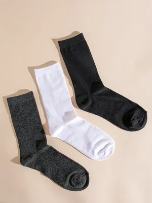 3-Pack Basic Crew Socks