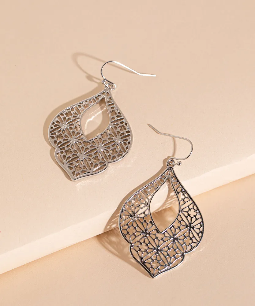 Bohemian Teardrop Metal Earrings