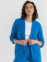 Open Front Shawl Collar Blazer