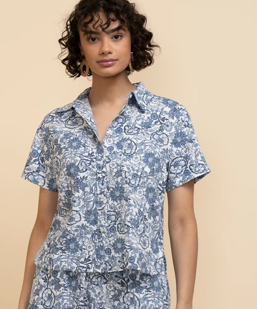 Short Sleeved Collared Shirt