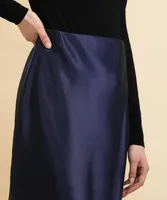 Tash + Sophie Satin Elastic Waist Skirt