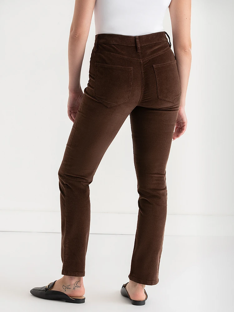 Slim Straight Leg Corduroy Pant