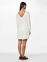 Prista Long Sleeve V-Neck Rib Knit Dress