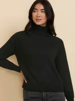 Cashmere-Blend Turtleneck Sweater