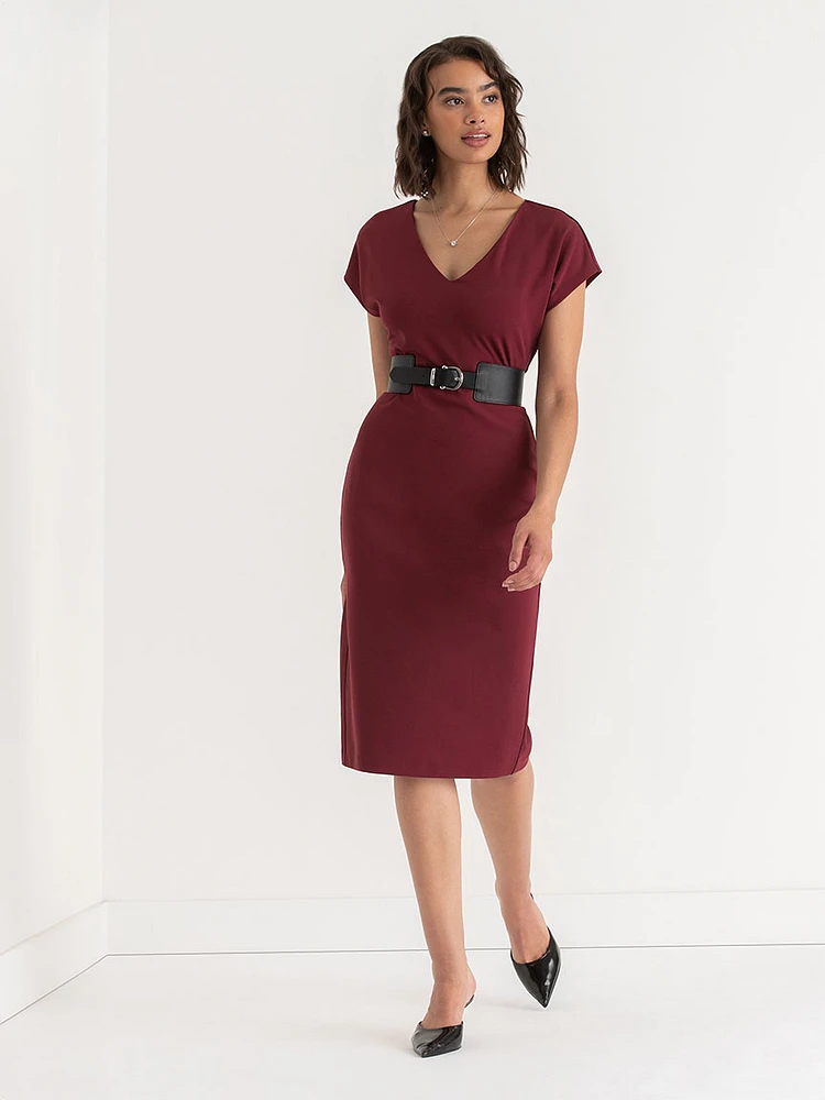 Venus Fitted Midi Dress Iconic Crepe