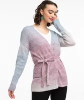 Belted Space Dye Cardigan