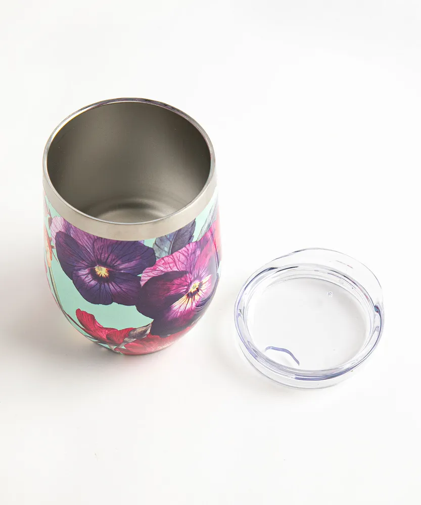 Patterned Insulated Wine Tumbler