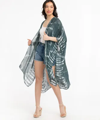 Green Tie-Dye Ruana