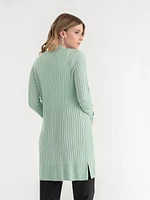 Long Sleeve Ribbed Cardigan