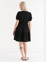 Airflow Puff Sleeve Midi Dress