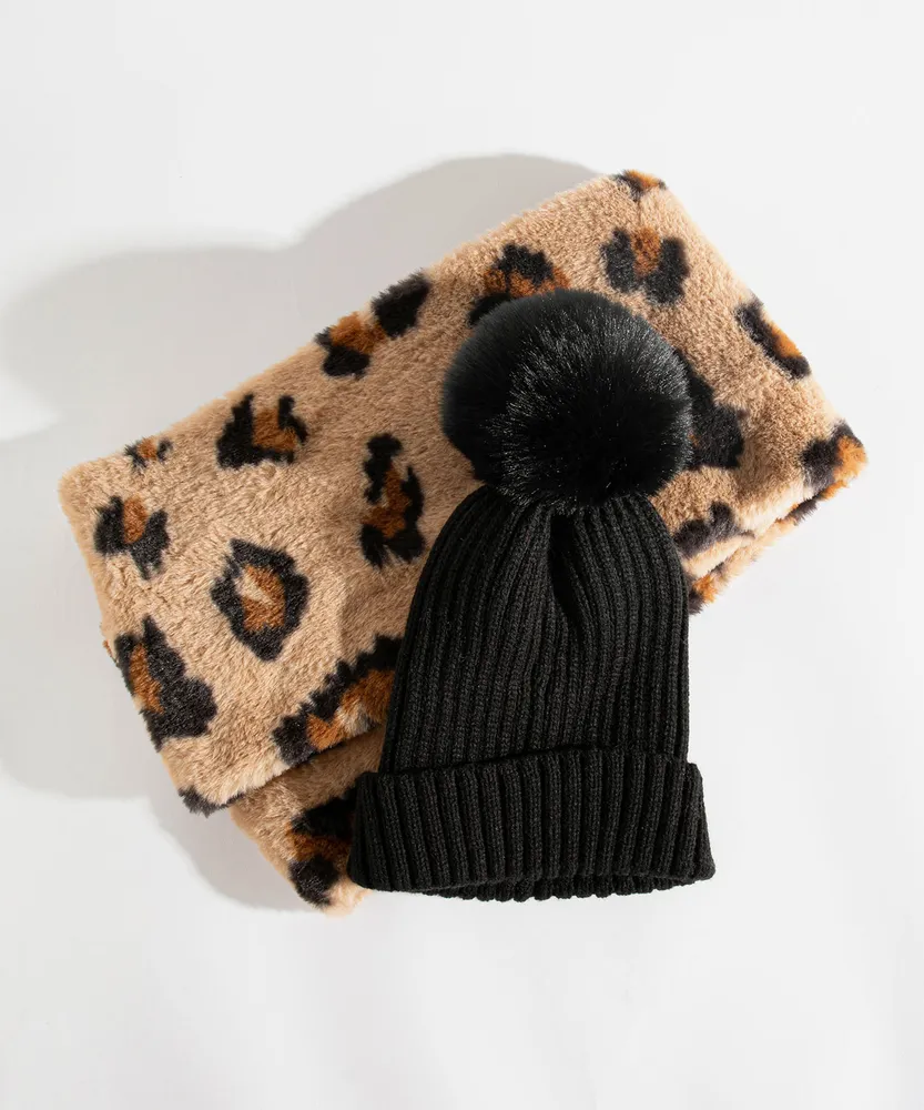 Plush Hat & Scarf Set