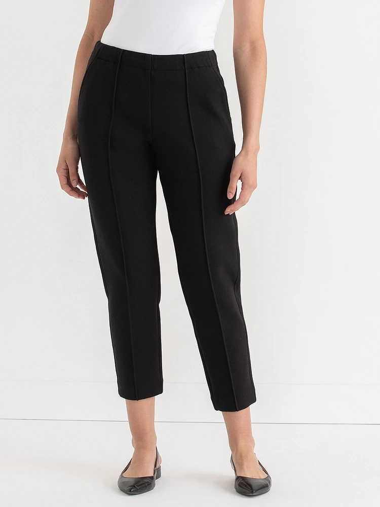 Double Knit Tapered Leg Pant