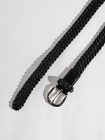 Braided Belt with Metal Buckle