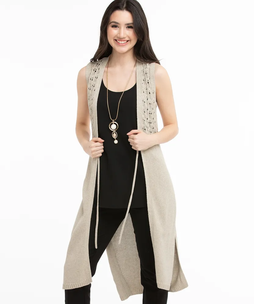 Open Stitch Sweater Vest