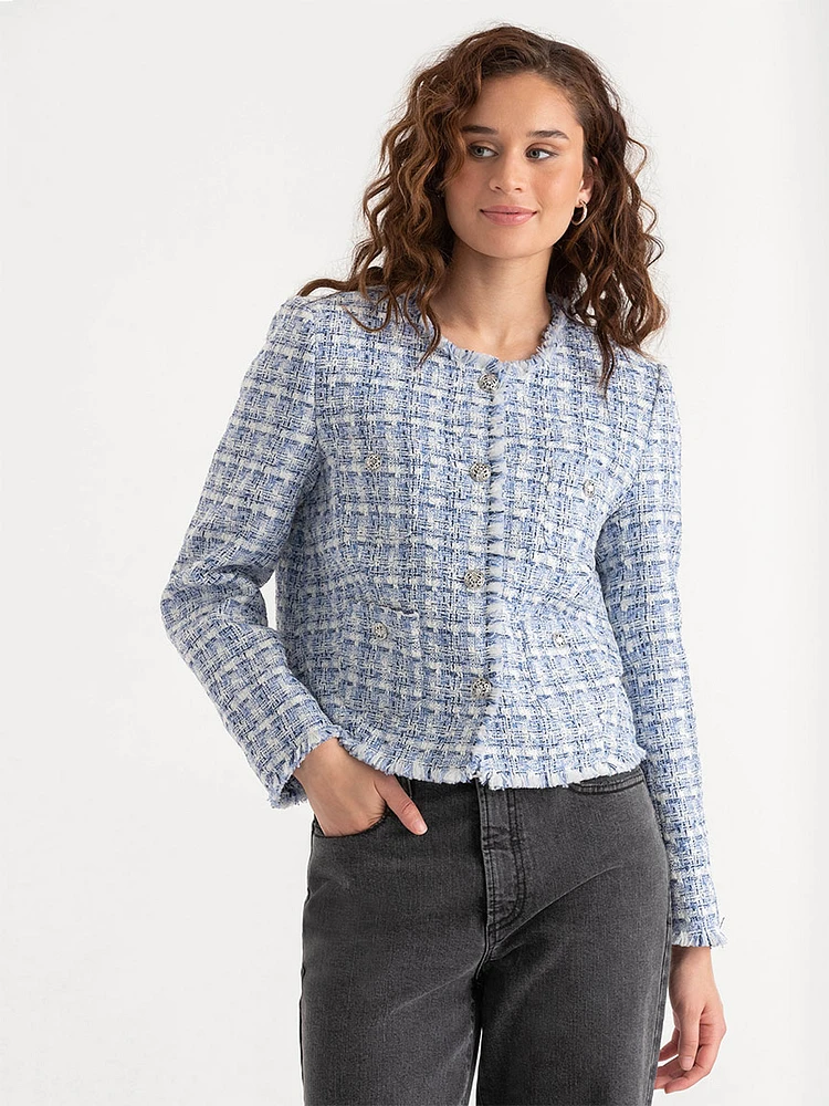 Cropped Boucle Jacket