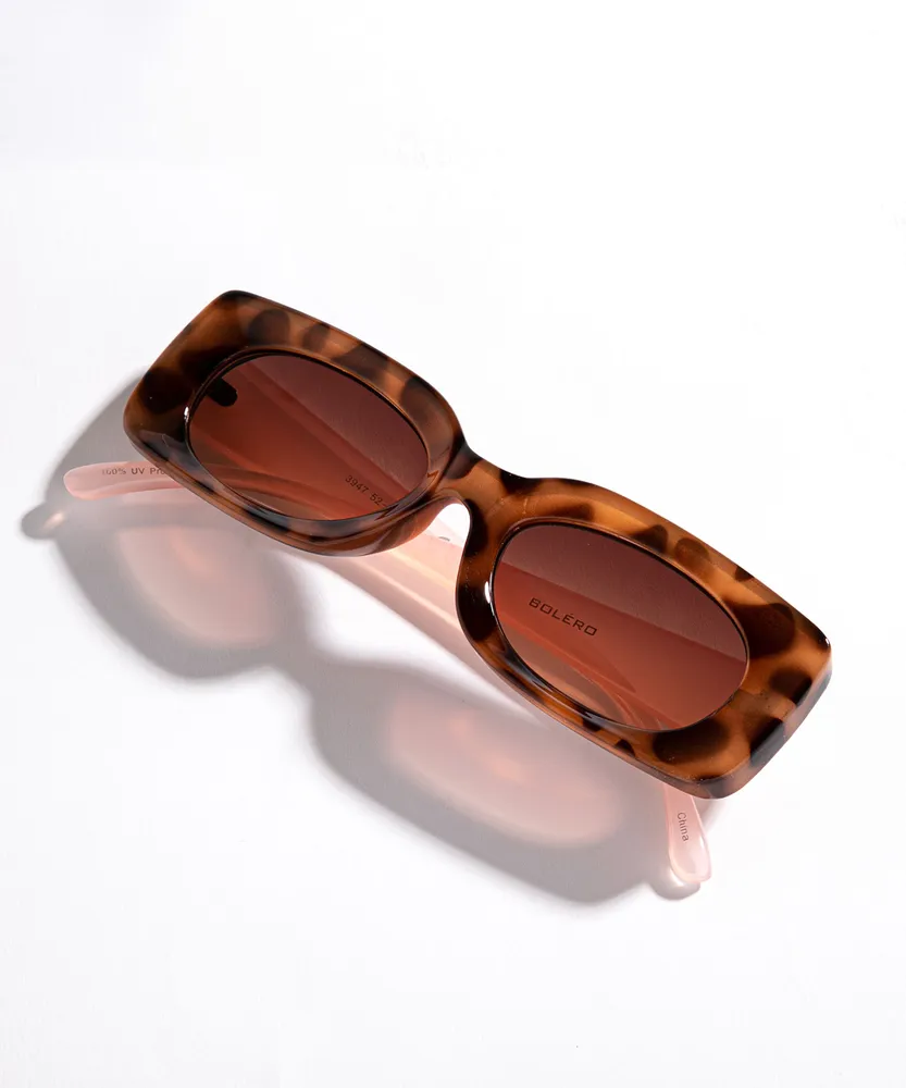 Rectangular Tortoise Sunglasses