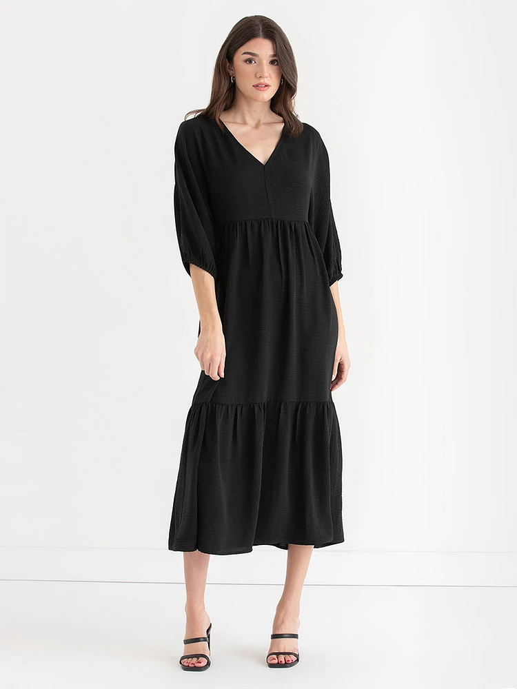 Airflow Short Sleeve Maxi Dress