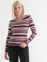 Crew Neck Ribbed Sweater