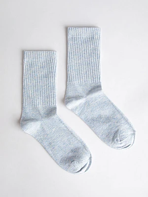 Ribbed Crew Socks