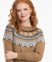 Fair Isle Mock Neck Sweater