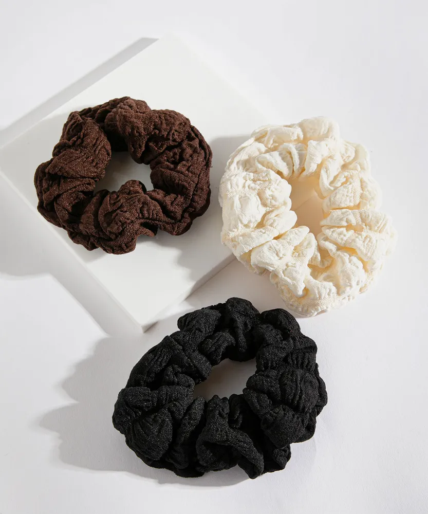 Textured Scrunchie 3-Pack