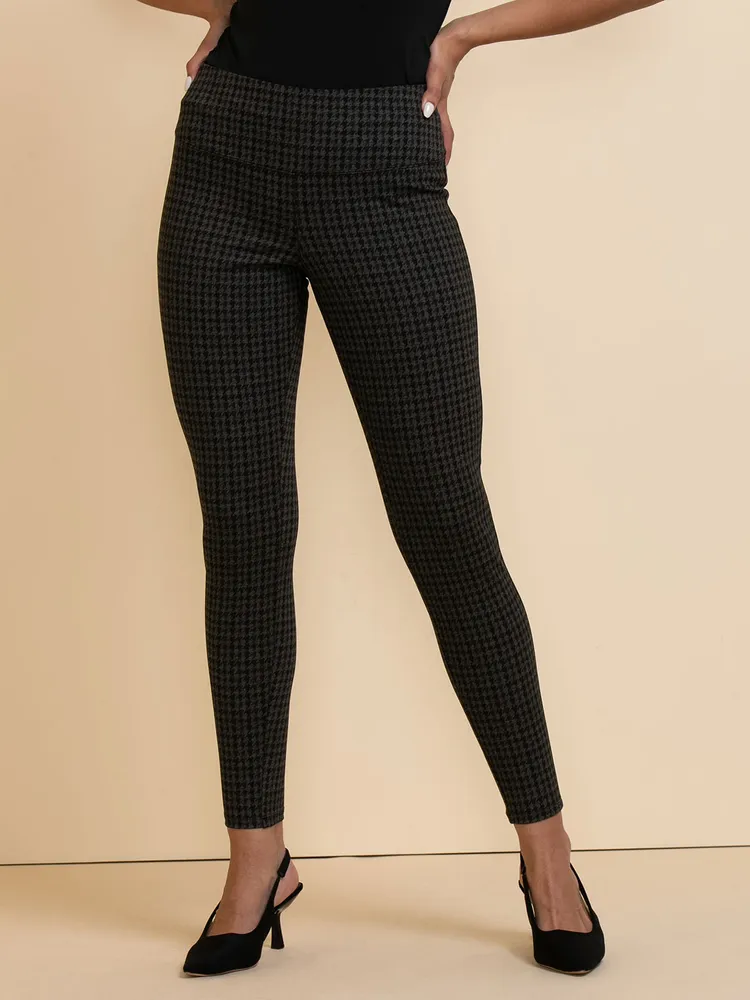 Spencer Straight Pant in Patterned Luxe Ponte