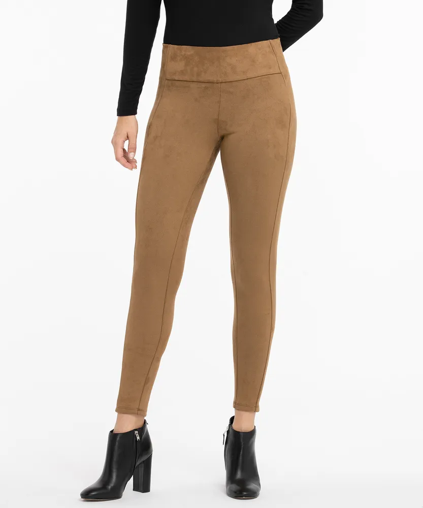 Faux-suede legging