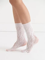 Lacy High Crew Socks