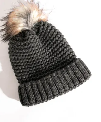 Cable Knit Pom-Pom Hat