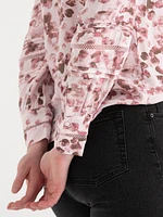 Ruffle Neck Pinktuck Blouse