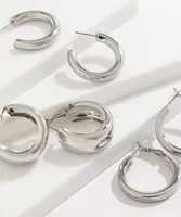 Silver Hoop Earring 3-Pack