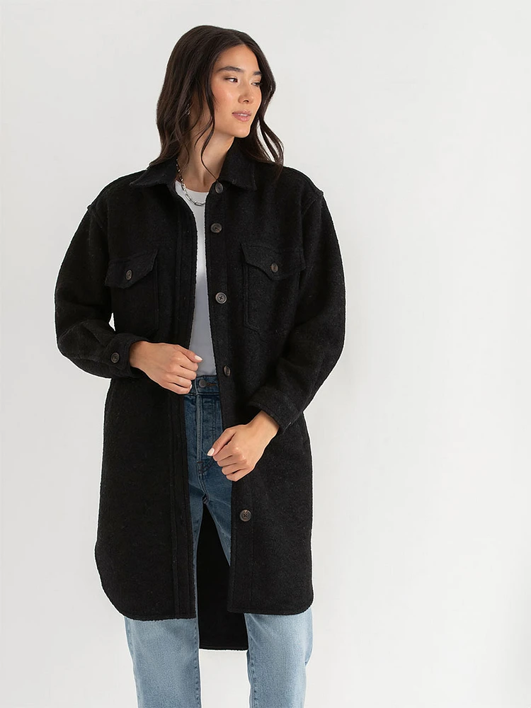 Zia Wool Blend Long Jacket