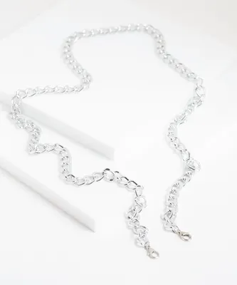 Silver Chain Link Mask Chain