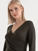 Fine Knit Hacci Wrap Top