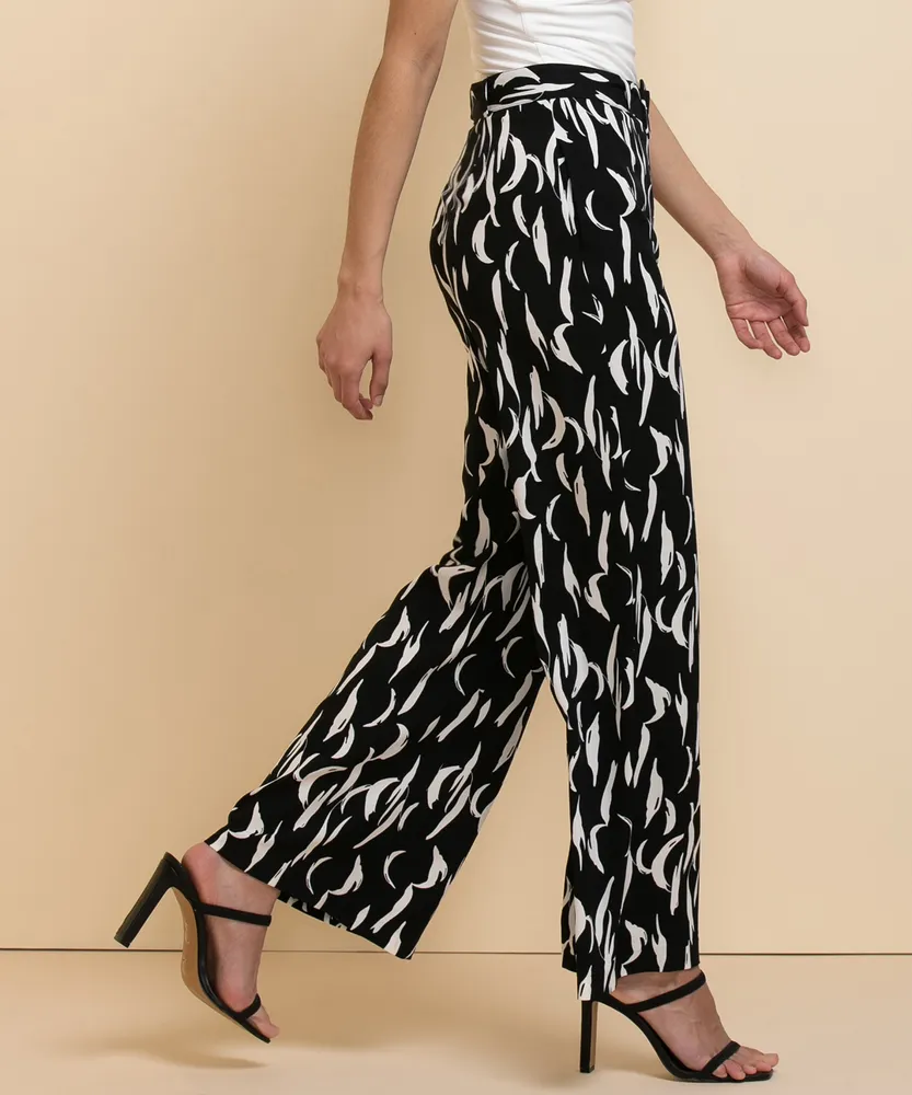 High-Waisted Wide-Leg Belted Pant