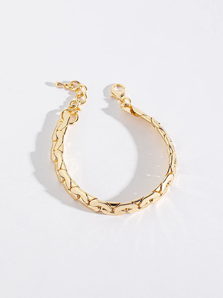 Gold Chunky Curb Chain Bracelet