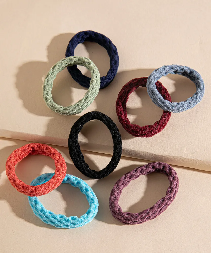 8-Pack Athletic Elastic Hair Bands