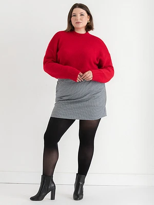 Mock Neck Tunic Sweater