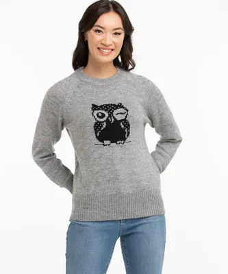 Owl Intarsia Sweater